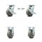 Service Caster 5 Inch Thermoplastic Rubber Caster Set with 2 Brakes/Swivel Lock 2 Rigid SCC SCC-30CS520-TPRRF-TLB-BSL-2-R-2 - alternate 1